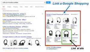 Link per Shopping comparatore di prezzo